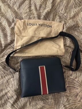 Louis Vuitton Canvas Messenger Bag with Strap